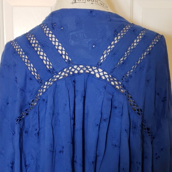 Angie Boho Eyelet Dress Caftan Coverup - Picture 3 of 7